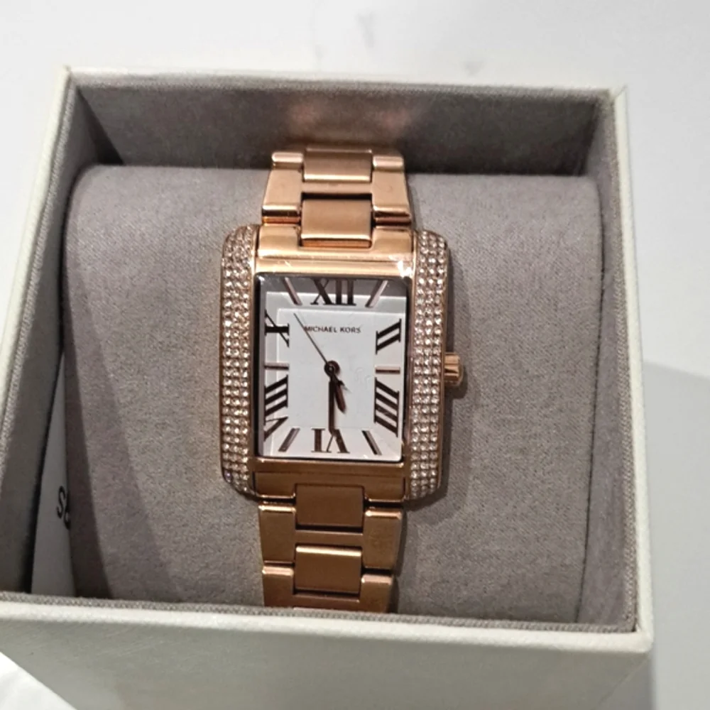 Michael Kors Emery Three-Hand Rose Goldtone Stainless Steel Watch